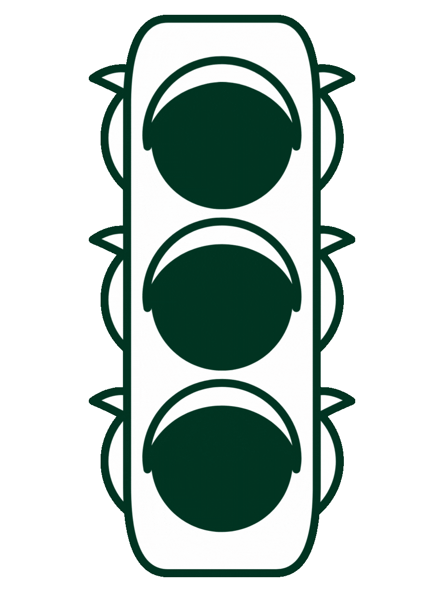 Traffic Light gif for credentialing fastpass